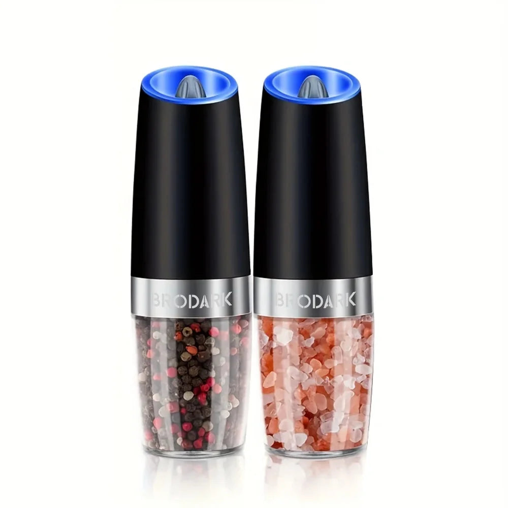 Gravity Electric Salt And Pepper Grinder Set With LED Light