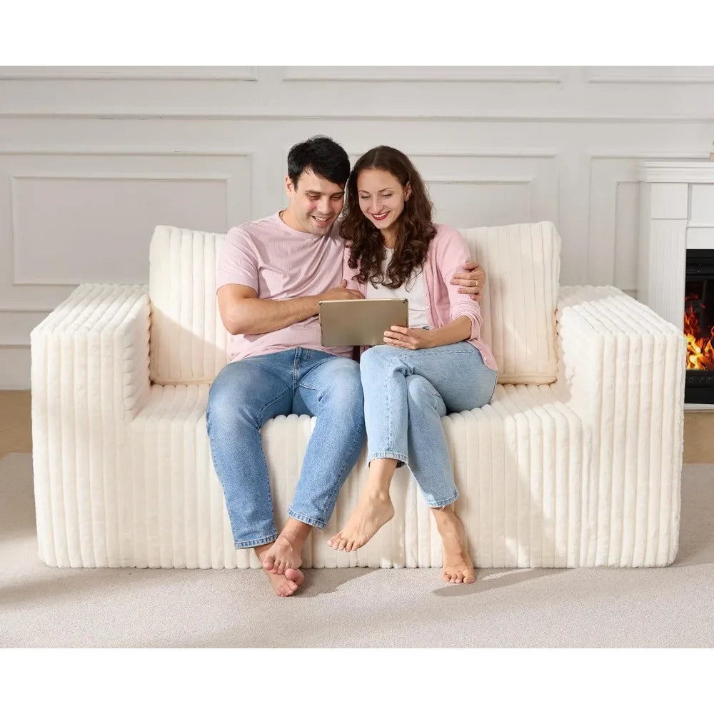 Modular Sectional Sofa Two Seater Loveseat With Memory Foam