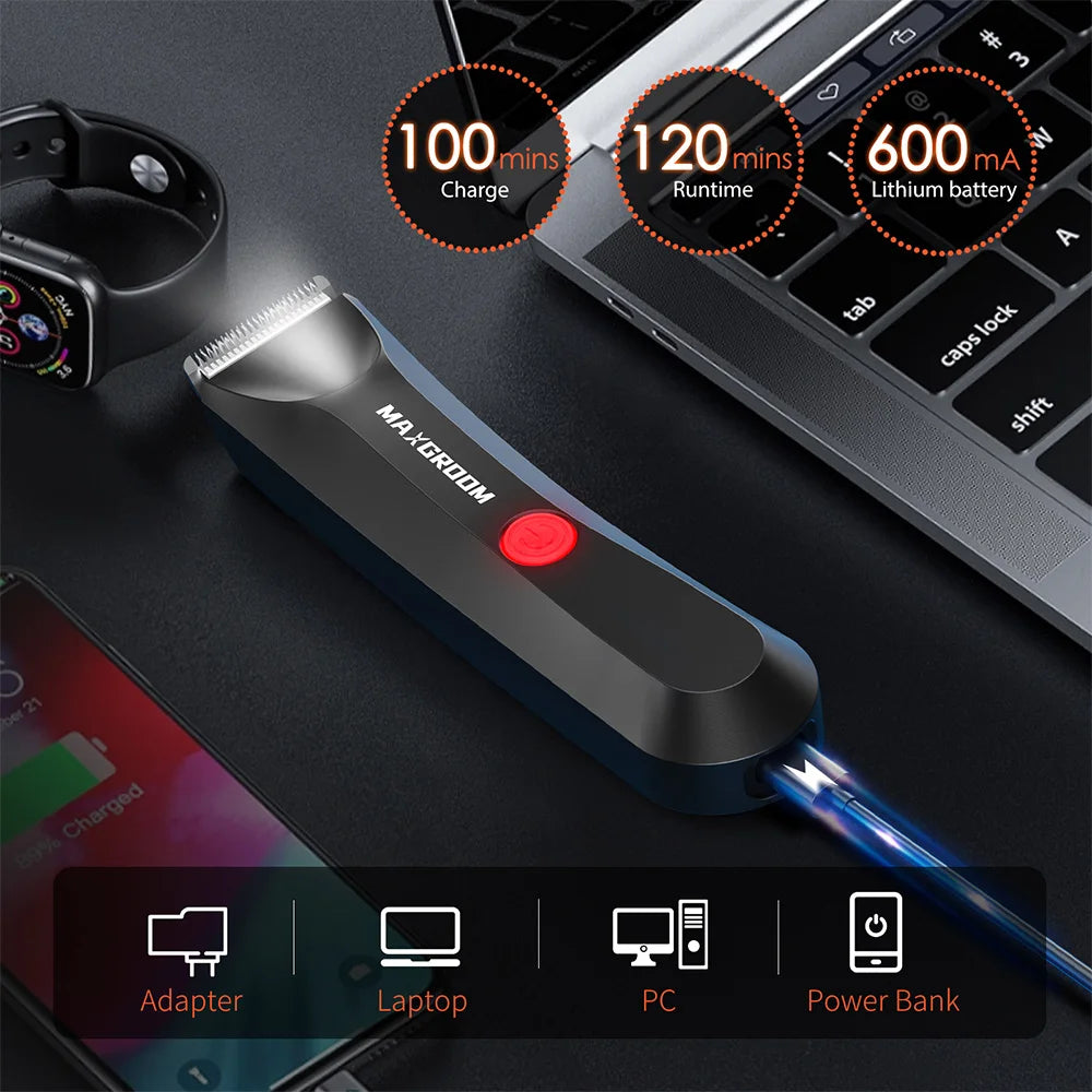 Maxgroom Body Hair Trimmer Shaver For Men Ceramic Blade