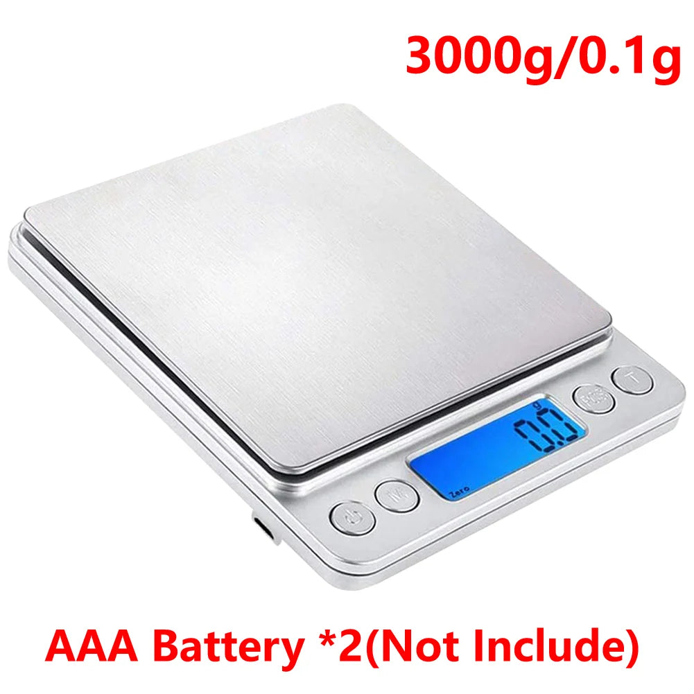 10kg Digital Kitchen Scale USB Charging LCD Display Stainless Steel Electronic Weighing Scale for Food Jewelry and Baking Tools