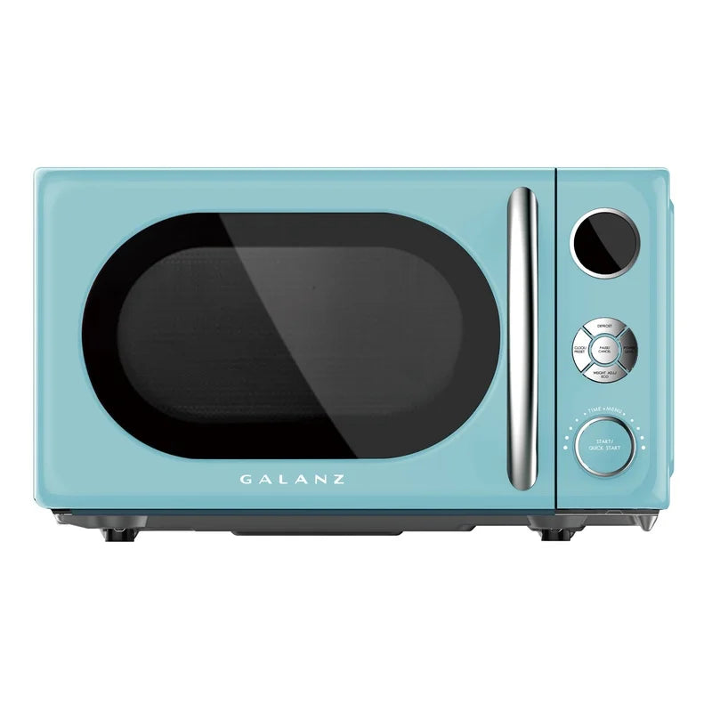 Retro Microwave Oven Countertop 700W Defrost 6 Power Levels