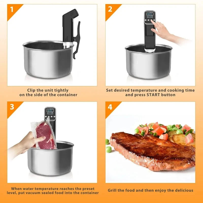 1000W Sous Vide LCD Digital Timer Immersion Circulator