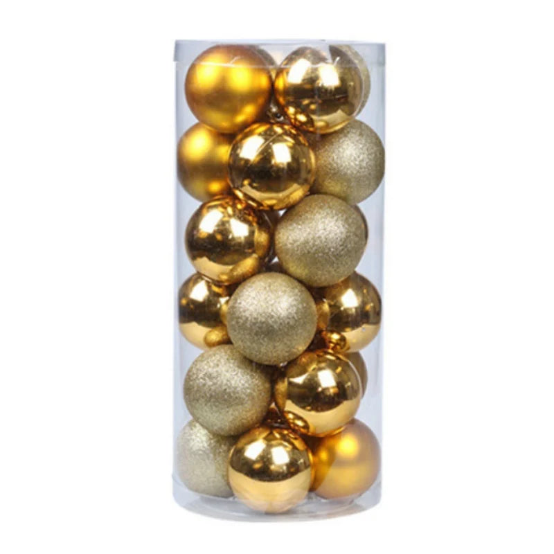24Pcs/set Christmas Ball Ornaments Christmas Tree Hanging Pendants Home Party Decor 2024 Navidad Natal New Year Gift