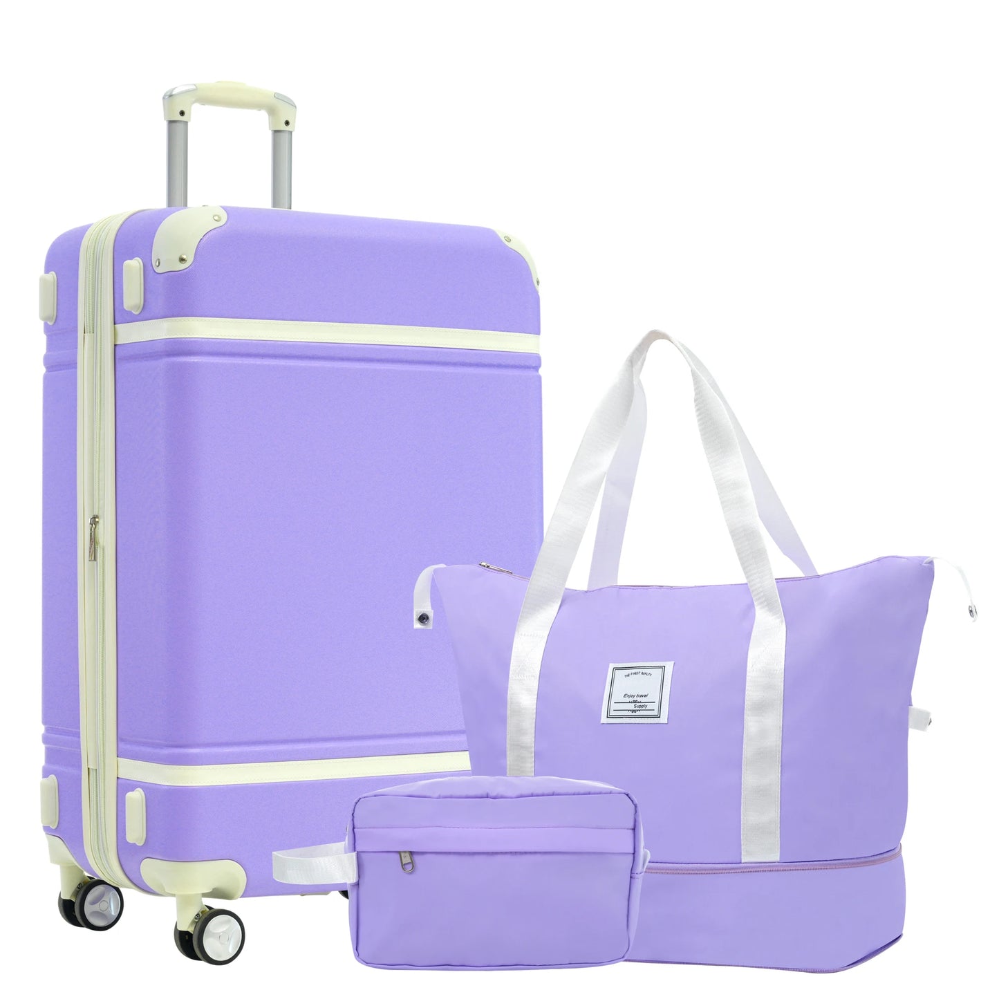 Hardside Luggage Set With 24 Inch Spinner Wheels TSA Lock