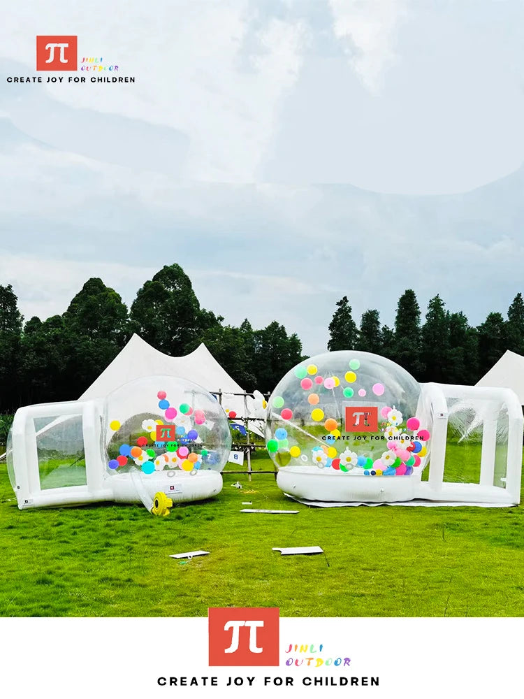 Inflatable Bubble House PVC Tent with Blower Protective Carpet PVC Repair Glue Air Pump Colorful Balloons Free Shipping Small