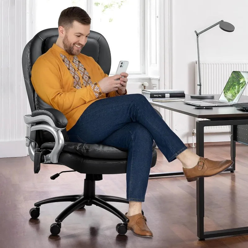 Big And Tall Office Chair 6 Point Vibration Heat 500lbs