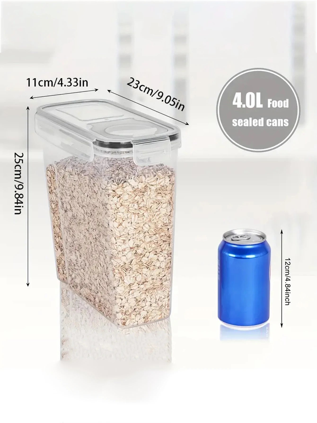 4Pcs Large Food Storage Containers With Lids Airtight Food Storage Containers For Kitchen Pantry Organization And Storage