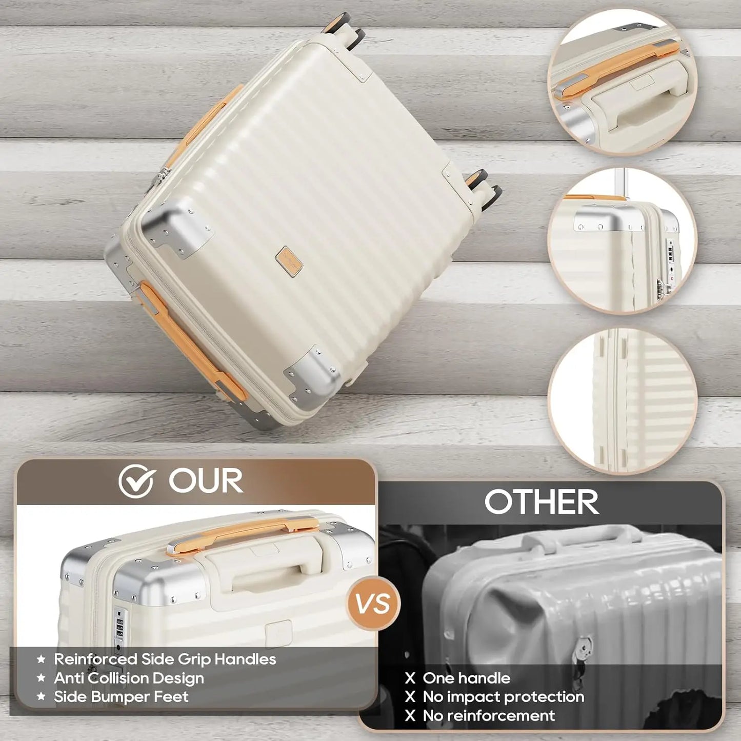 Joyway Travel Luggage Suitcase TSA Lock Lightweight PP