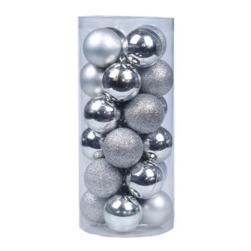 24Pcs/set Christmas Ball Ornaments Christmas Tree Hanging Pendants Home Party Decor 2024 Navidad Natal New Year Gift
