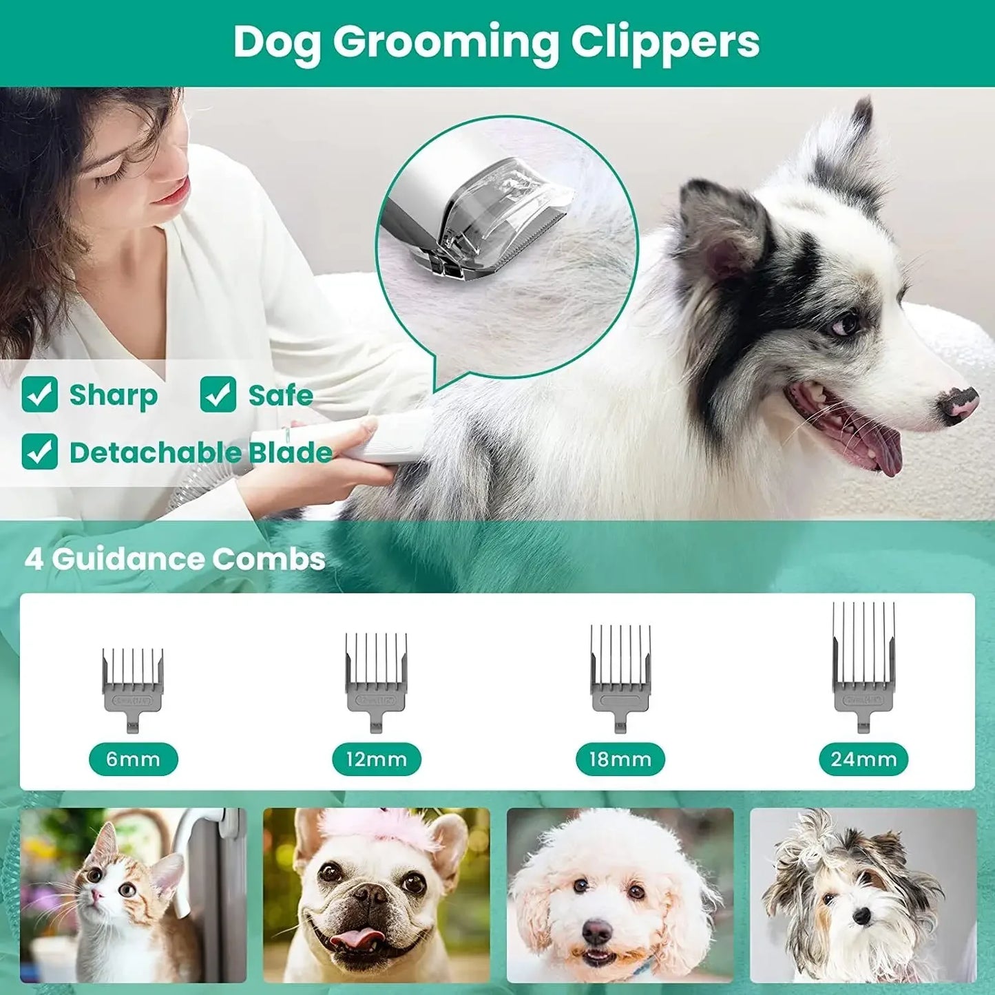 INSE P20 Pro Pet Grooming Vacuum With Clipper And 5 Tools