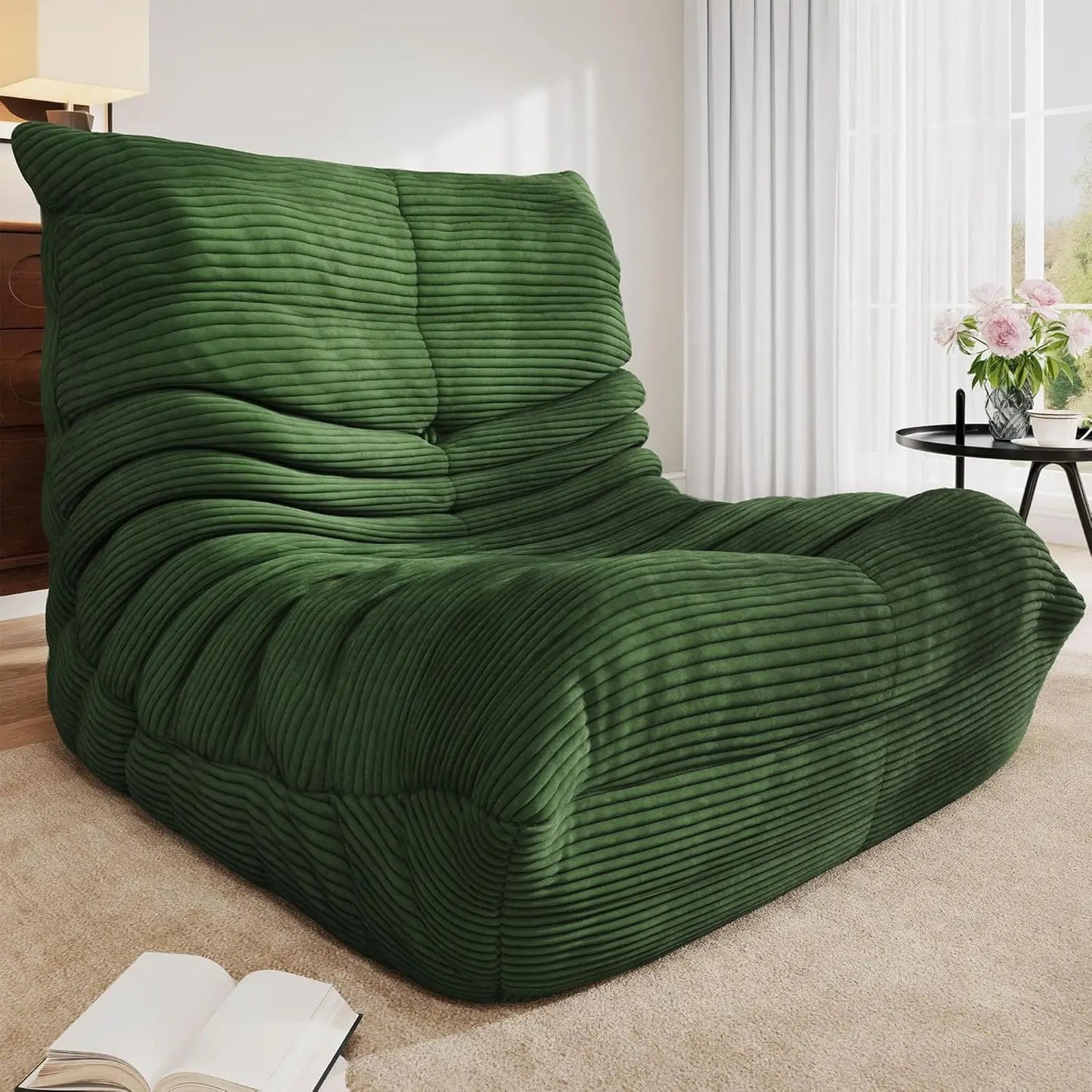 Cordury Bean Bag Chairs For Adults Memory Foam Lounger