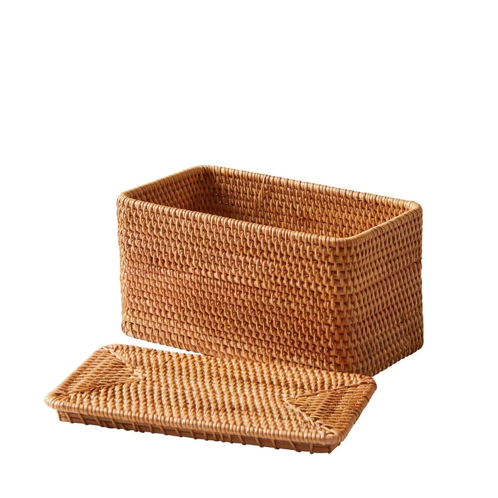 Better Homes and Gardens Brown Rattan Organizer Basket Lid