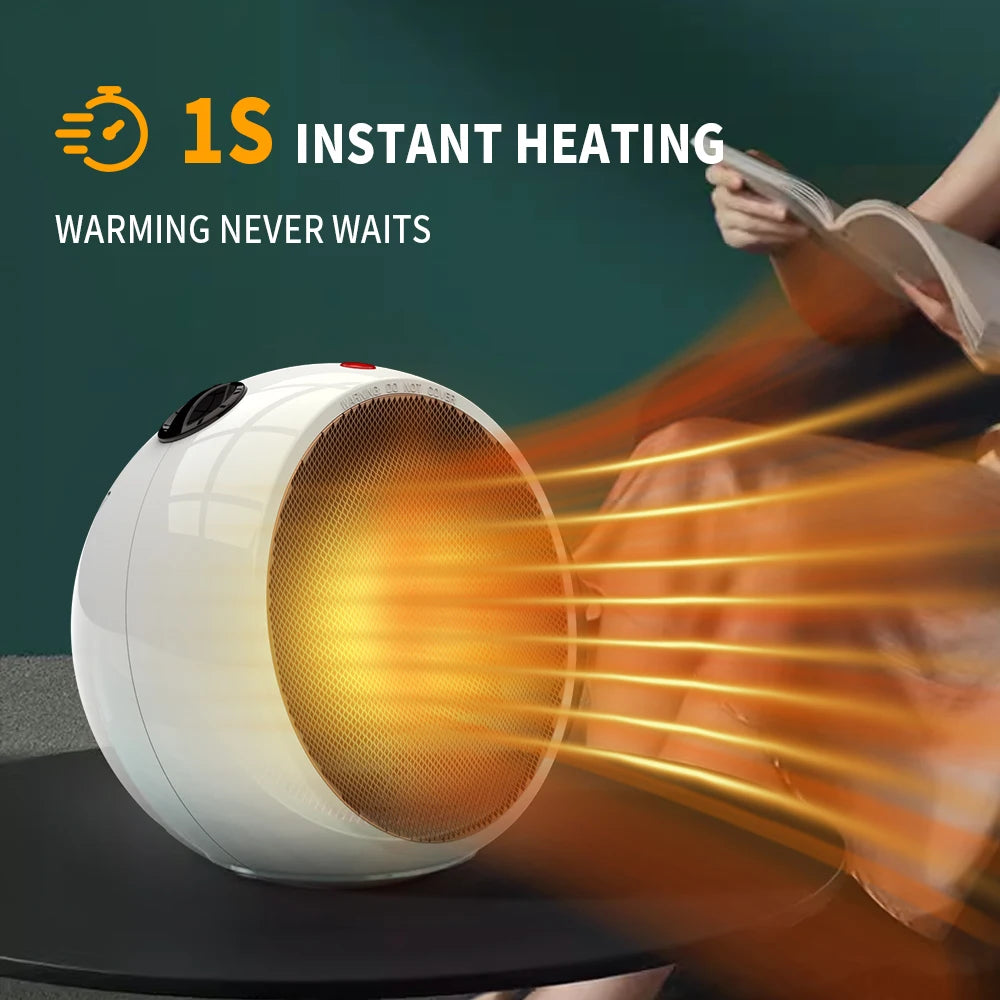 1500W Portable Electric Space Heater with Thermostat Fast Heating Overheating and Tip Over Protection Safe for Office Home