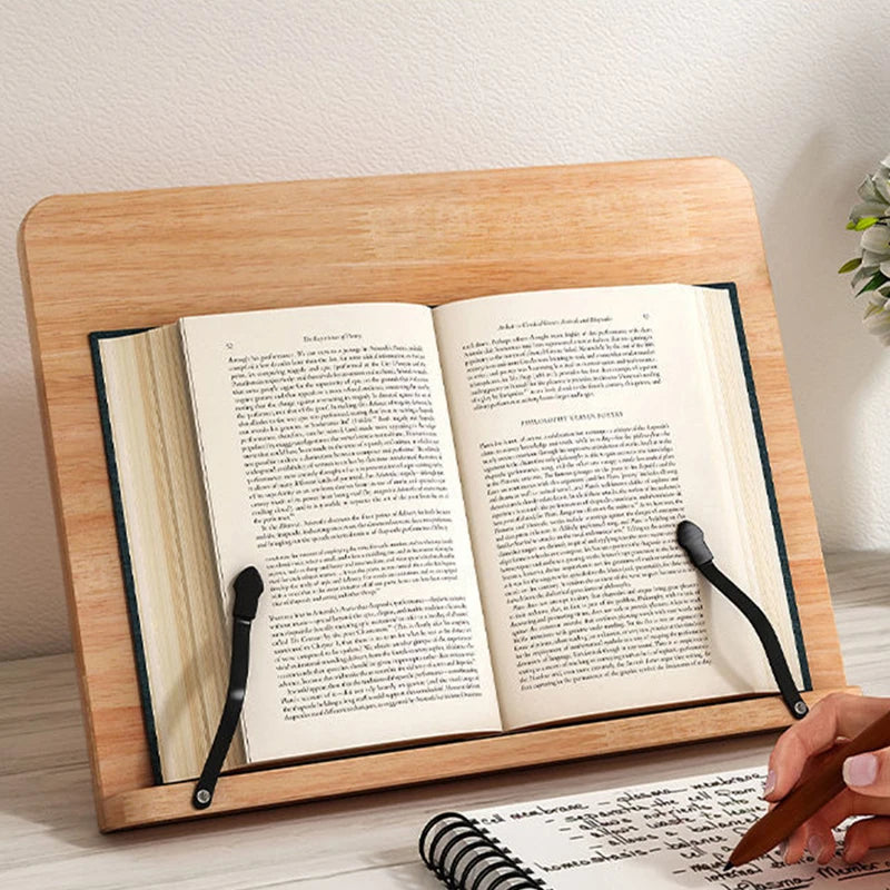 Adjustable Reading Rest Tablet and Page Paper Clips Cookbook Reading Desk Sturdy Bookstand Lightweight Bookstand for Textbooks