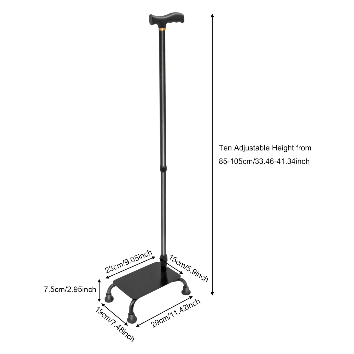 Stair Climbing Cane Half Step Stair Walker Aid Adjustable Stairway Lift for Elderly Seniors Assist Helper