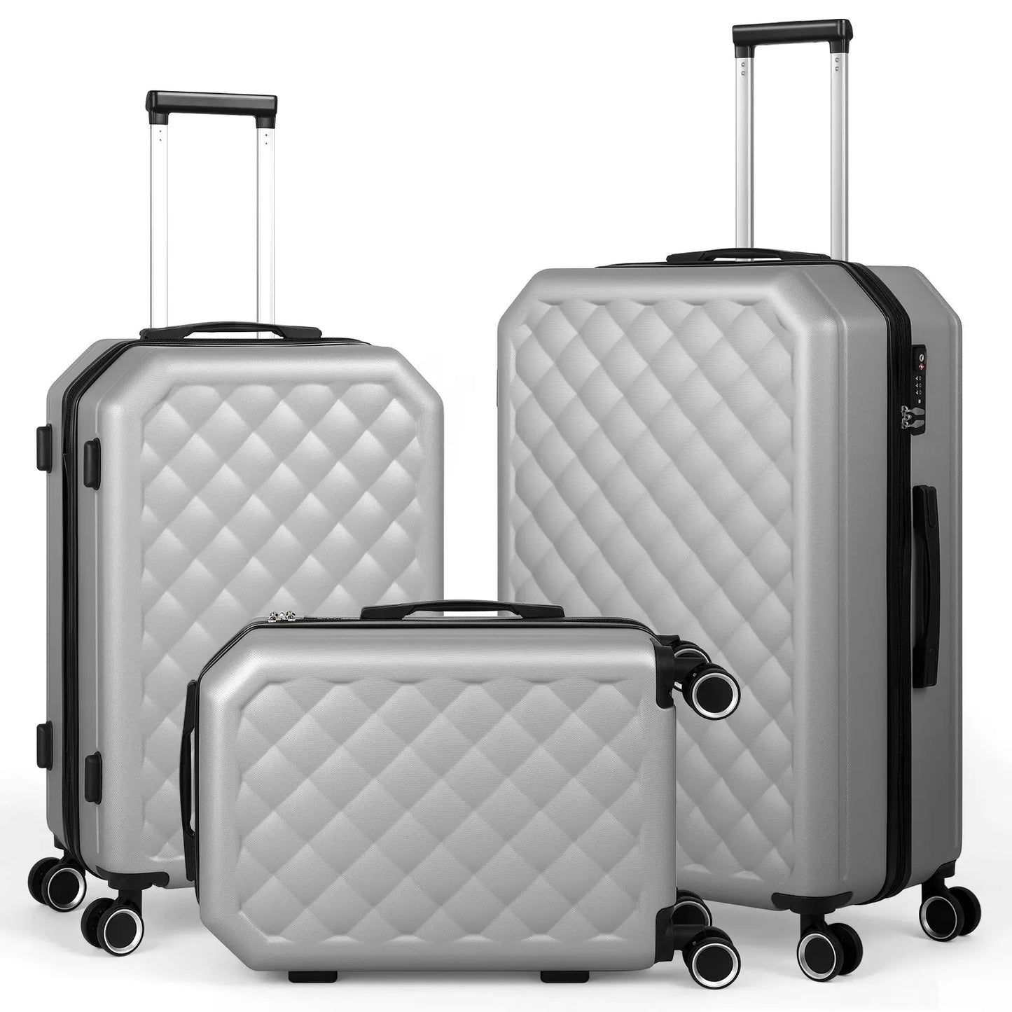 Softside Luggage Set With Spinner Wheels 20 24 28 Inches