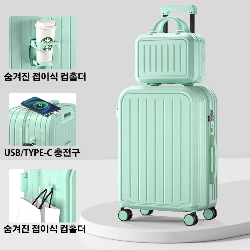 Large Capacity Luggage Trolley Suitcase 20 22 24 26 28