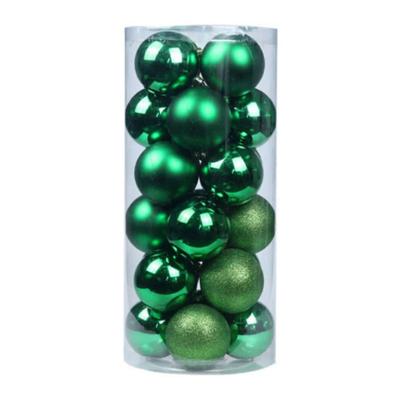24Pcs/set Christmas Ball Ornaments Christmas Tree Hanging Pendants Home Party Decor 2024 Navidad Natal New Year Gift