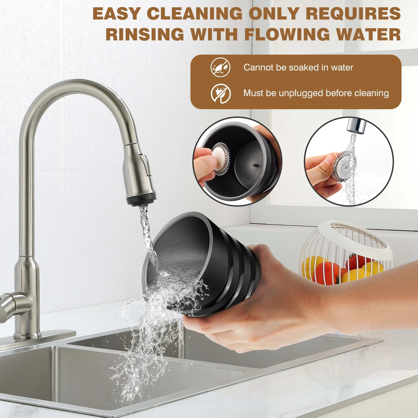 4 in 1 Electric Milk Frother and Steamer Hot Cold Foam Maker
