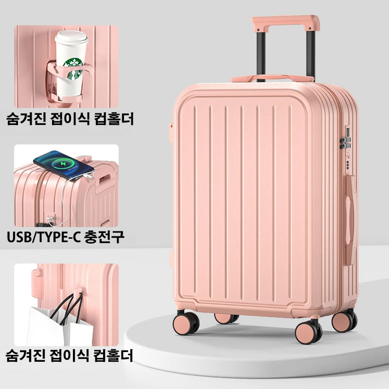 Large Capacity Luggage Trolley Suitcase 20 22 24 26 28
