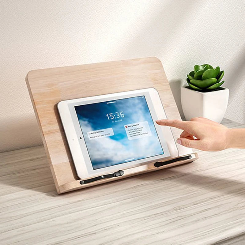 Adjustable Reading Rest Tablet and Page Paper Clips Cookbook Reading Desk Sturdy Bookstand Lightweight Bookstand for Textbooks