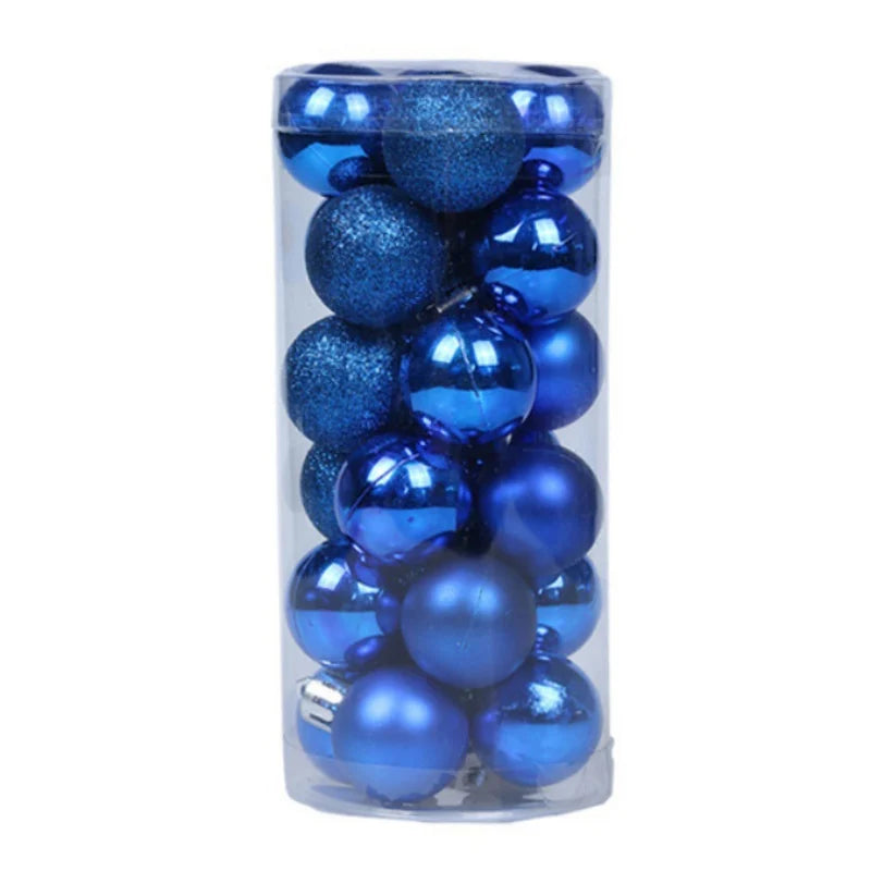 24Pcs/set Christmas Ball Ornaments Christmas Tree Hanging Pendants Home Party Decor 2024 Navidad Natal New Year Gift