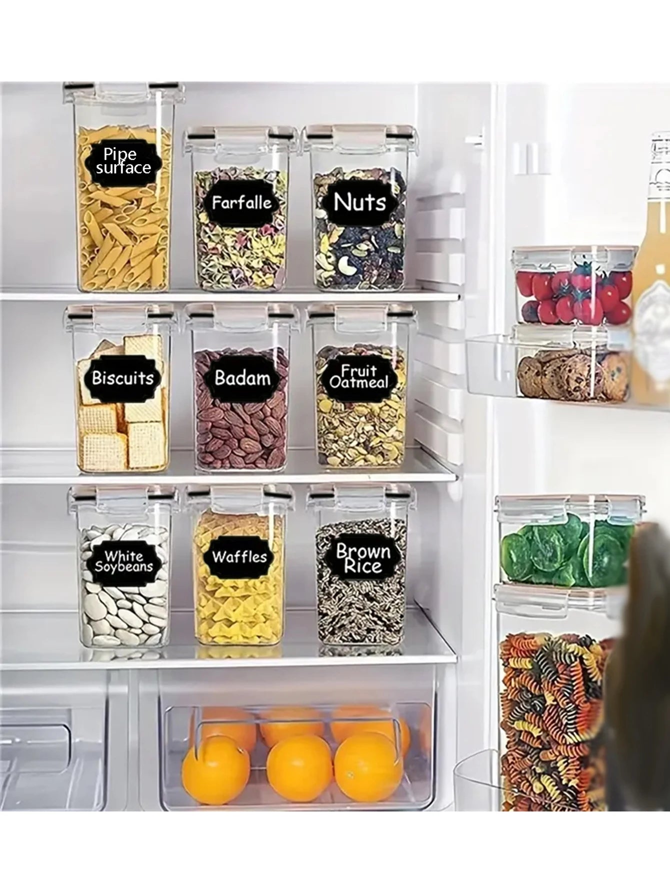 20 Pcs Airtight Food Storage Containers With Lids For Pantry