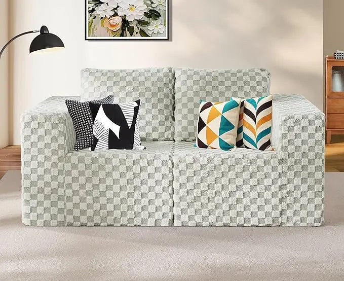 Modular Sectional Sofa Two Seater Loveseat With Memory Foam