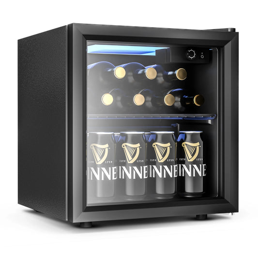 Vibekio Mini Fridge 1.3 Cu Ft Beverage Cooler With Shelves