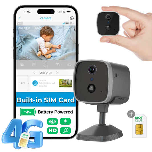 4G Wireless Security Camera Battery Powered Night Vision
