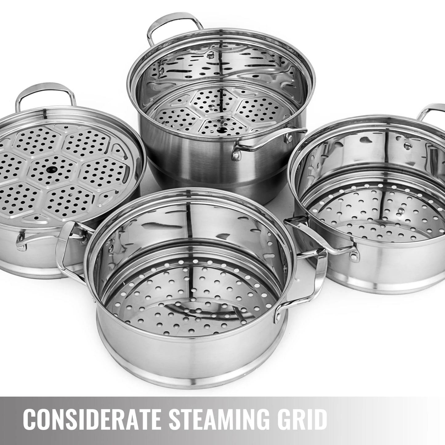 SucceBuy 5 Layer Food Steamer 28 To 30cm Stainless Pot