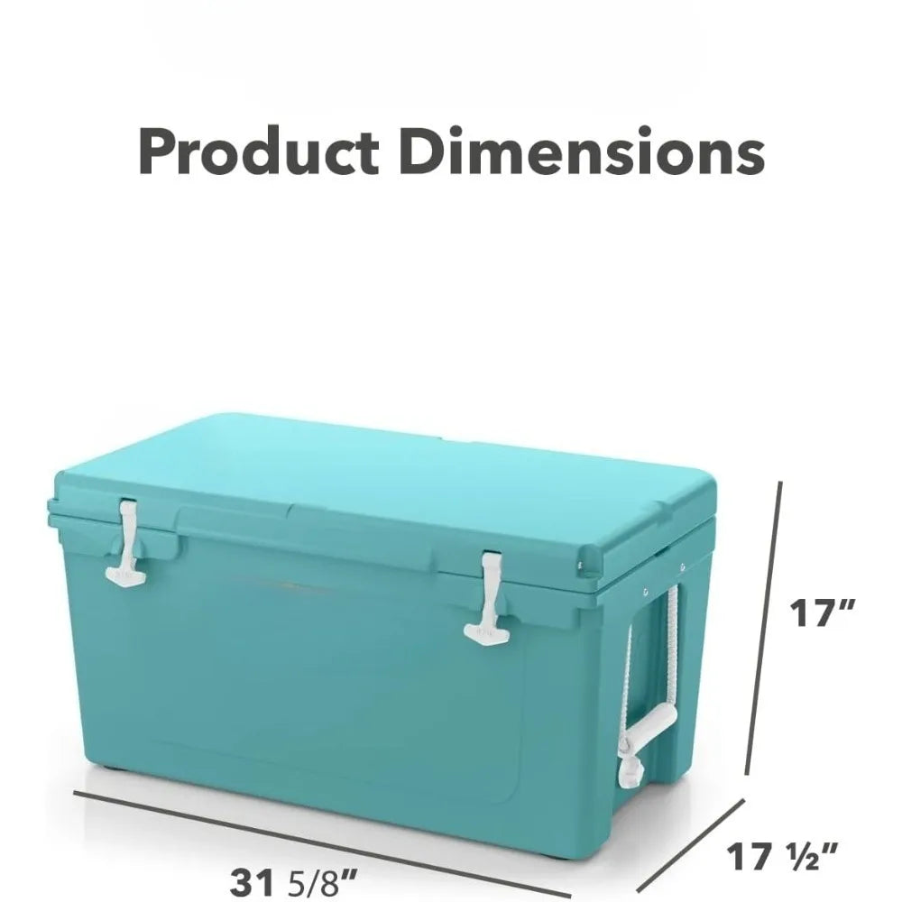 65 Quart Ultra Tough Cooler Insulated Ice Chest for Outdoors