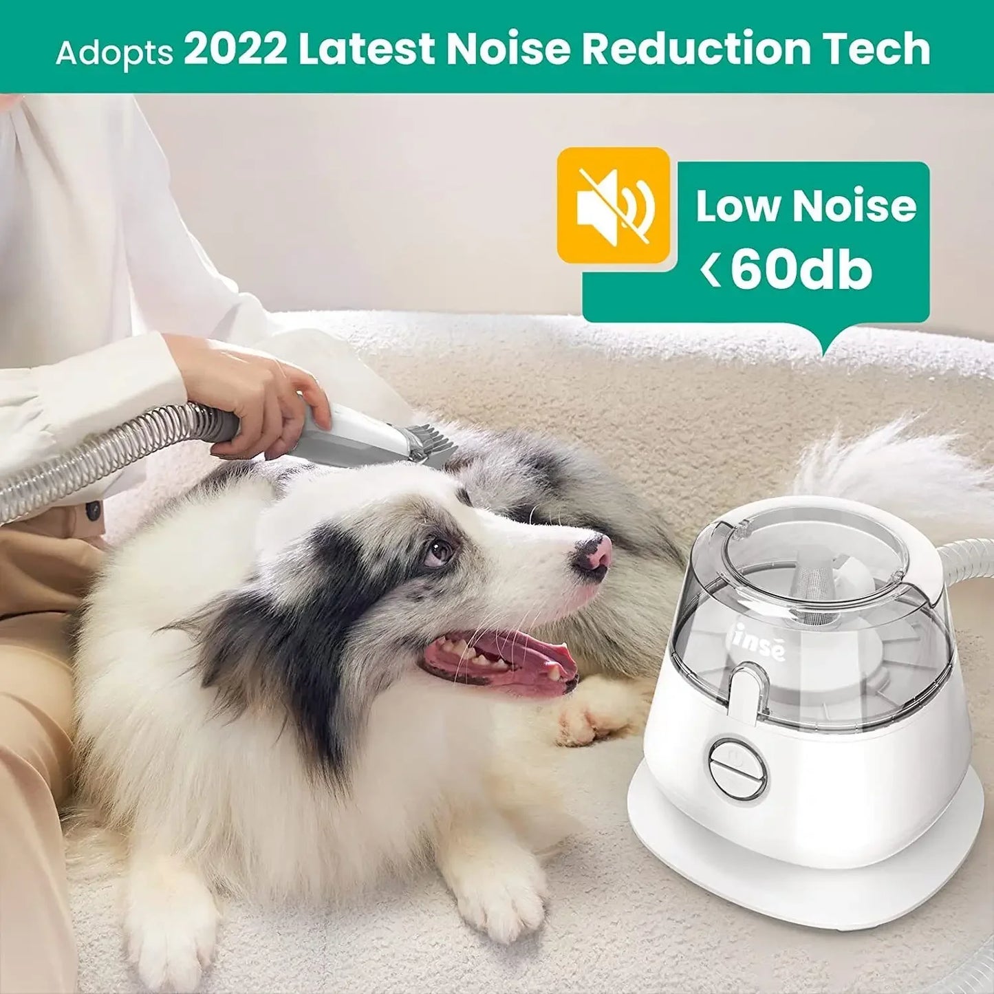 INSE P20 Pro Pet Grooming Vacuum With Clipper And 5 Tools