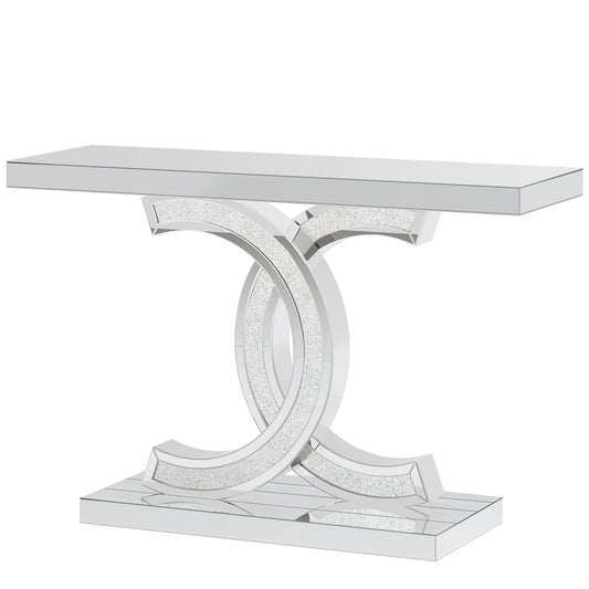 Tribesigns Gold Entryway Table 39 Inch Faux Marble Console