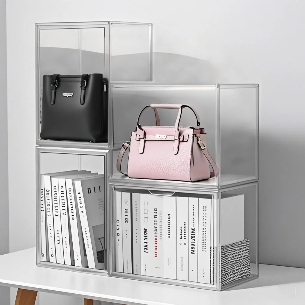 Clear Large Capacity Storage Box Organizer for Figures and Makeup 1pc