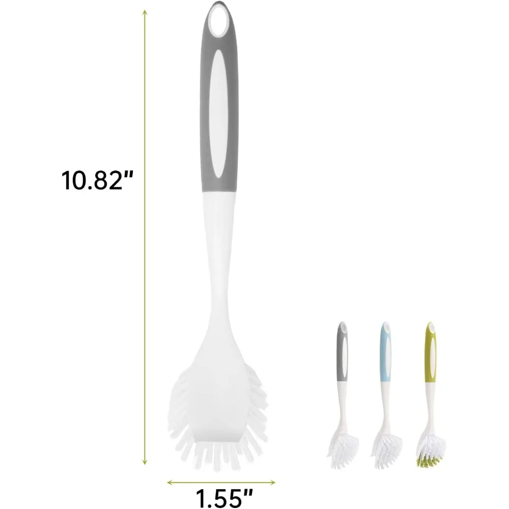 Dish Brush Scrubber With Handle 3 Pack Stiff Bristles