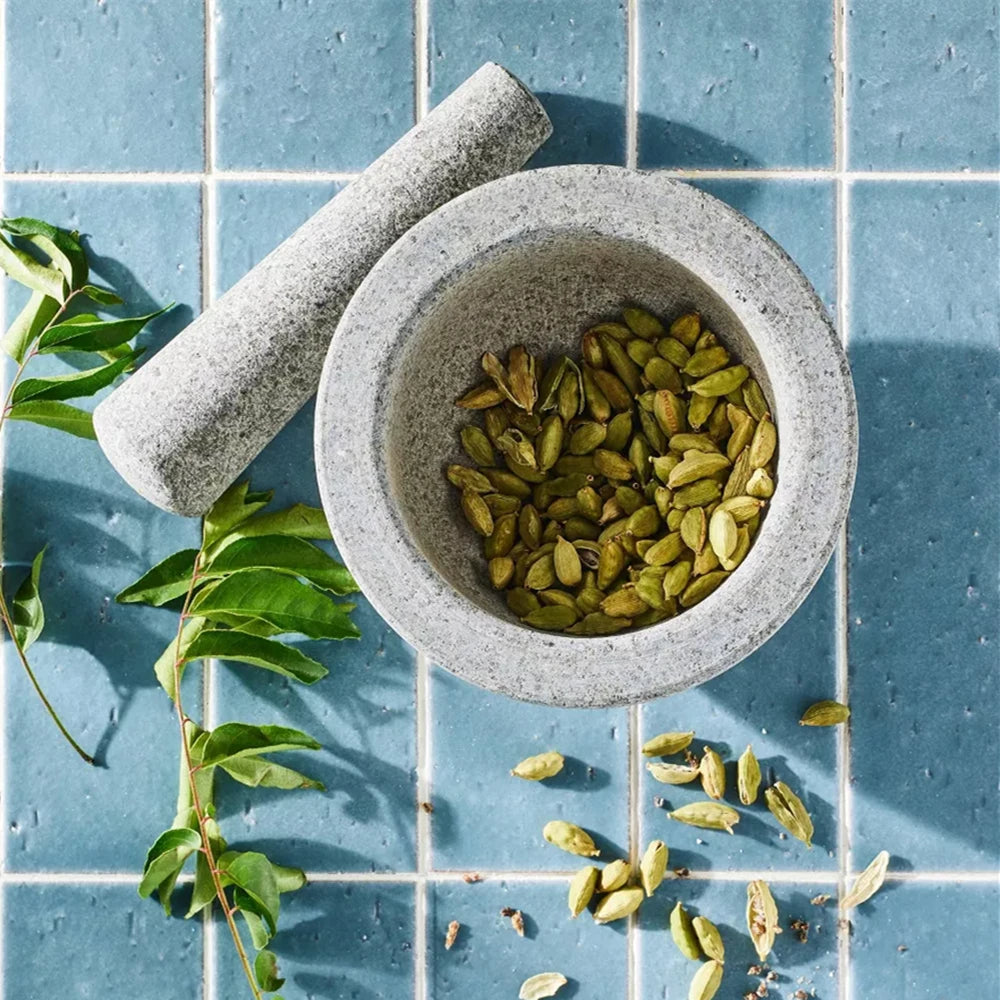 Granite Mortar and Pestle Set 2.1 Cup Stone Muddler Bowl