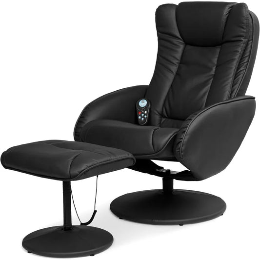 Best Choice Faux Leather Massage Recliner With Ottoman