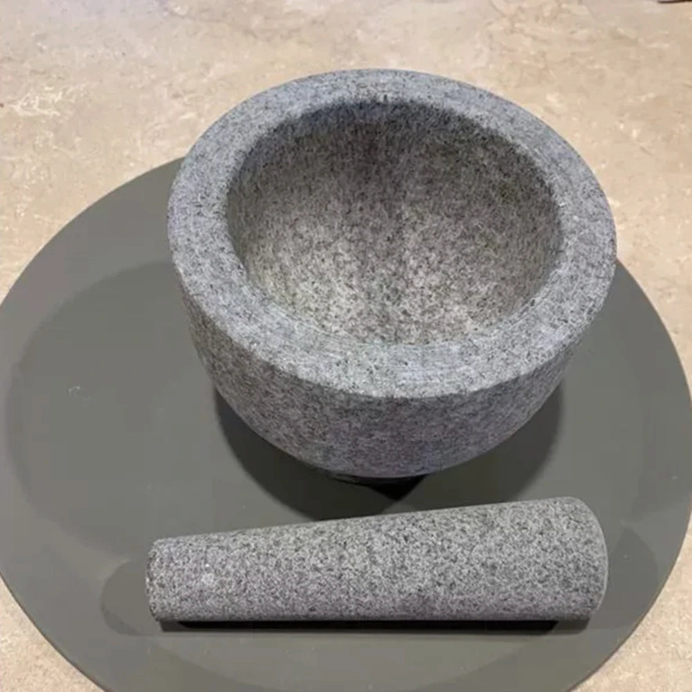 Granite Mortar and Pestle Set 2.1 Cup Stone Muddler Bowl