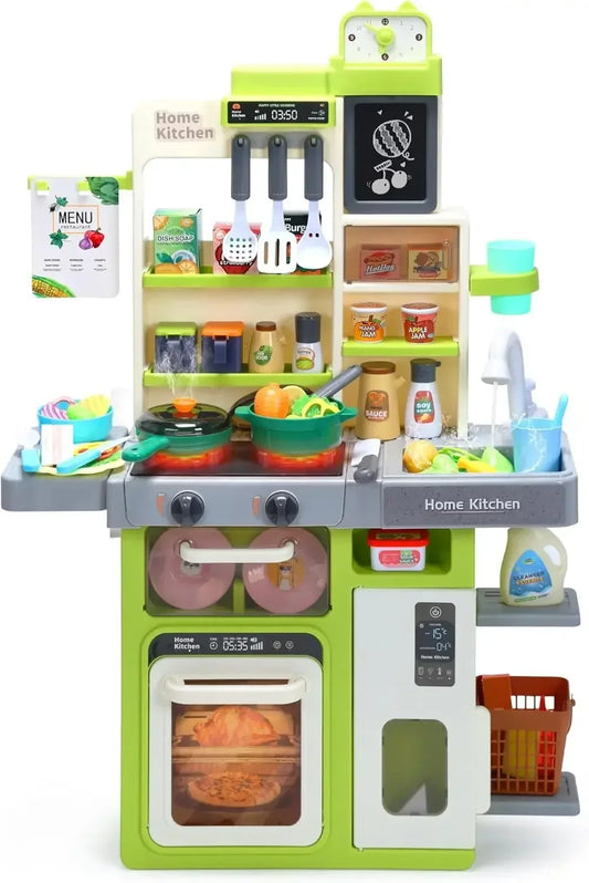 Kids Kitchen Playset With Sounds And Lights For Toddlers