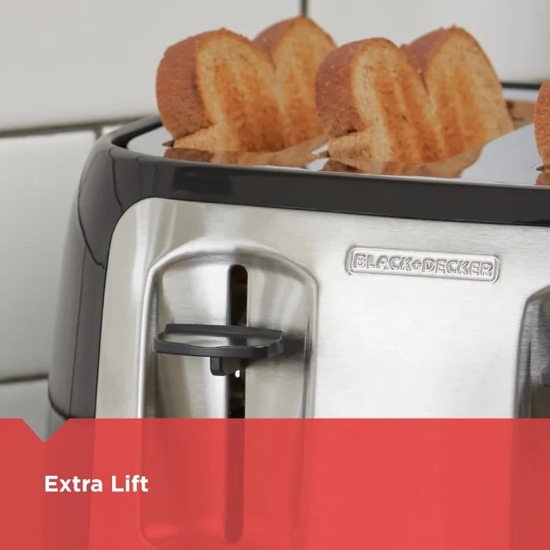 Black And Decker Four Slice Toaster With Extra Wide Slots