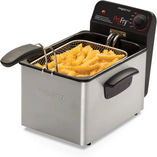 Stainless Steel Pro Fry Immersion Deep Fryer 1400W Silver