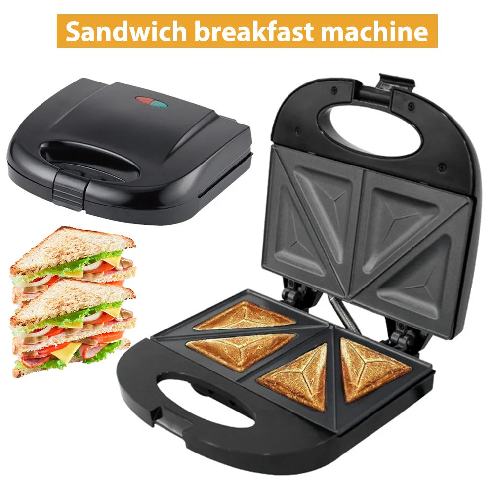 Electric Waffle Maker Interchangeable Grill Plates Nonstick