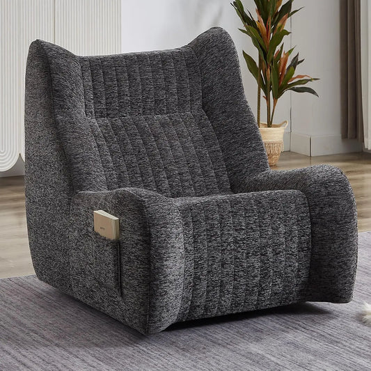 Pumpkin-Shaped Oversized Accent Chair, Upholstered Boneless Lounge Chair No Assembly, Morden Cloud Comfy Chair Wide Se