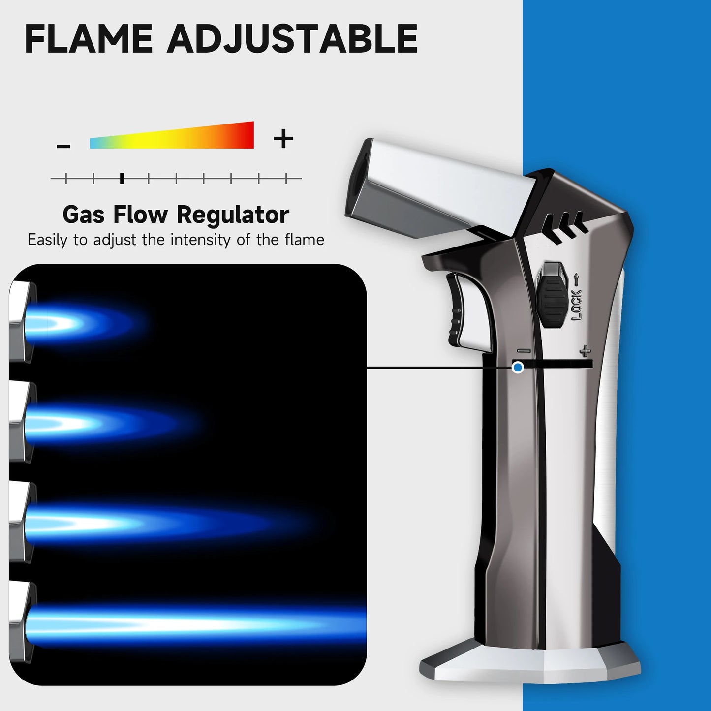 Butane Torch Kitchen Torch Refillable Torch Lighter Culinary Torch Cooking Torch for Food Baking Crafts BBQ Creme Brulee