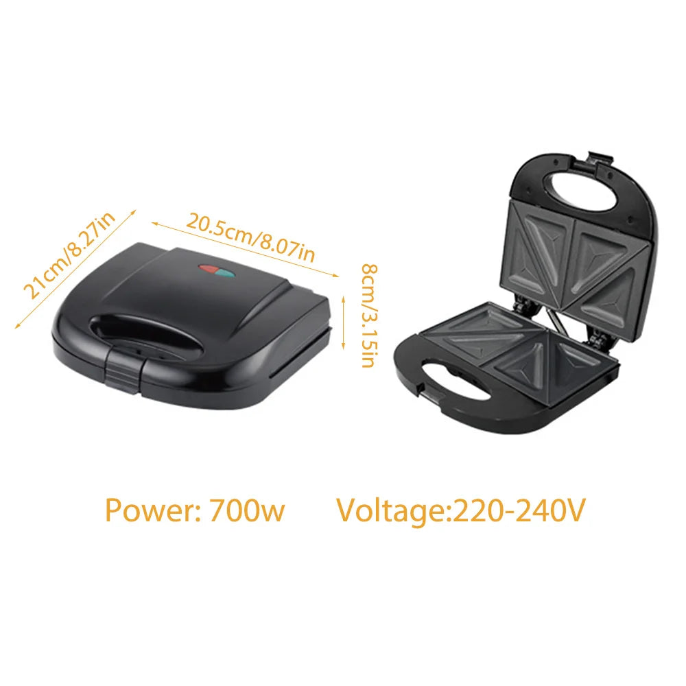 Electric Waffle Maker Interchangeable Grill Plates Nonstick