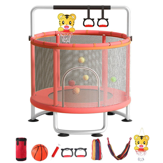 Indoor Trampoline with Protective Net for Kids and Adults 60 Inch Jumping Bed Outdoor Fitness Equipment