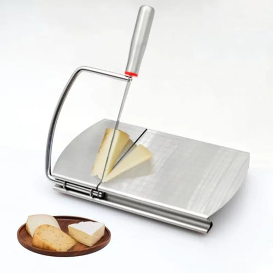 Multipurpose Cheese Slicer Stainless Steel Cutter Board with Blade Accurate Size Scale