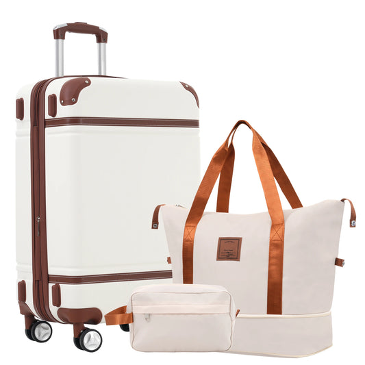 Hardside Luggage Set With 24 Inch Spinner Wheels TSA Lock