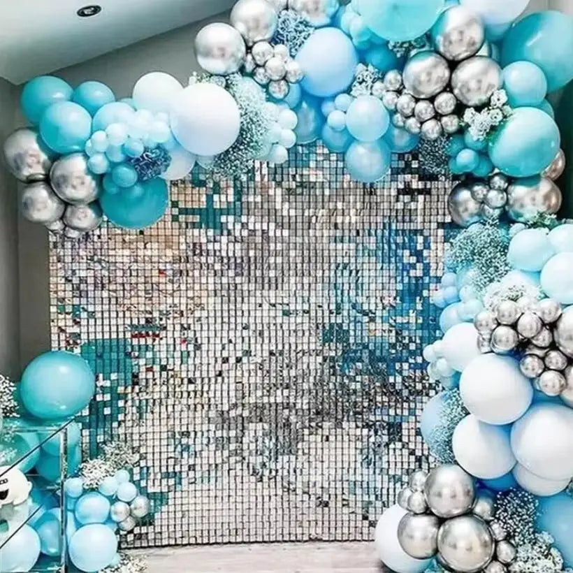 150x180cm Shimmer Wall Backdrop Silver Gold Sequin Panels Wedding Birthday Bridal Baby Shower Party Decor Supplies